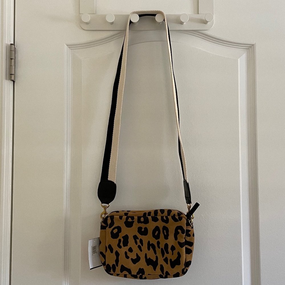 Clare V Midi Sac in Jaguar with Black/White Strap